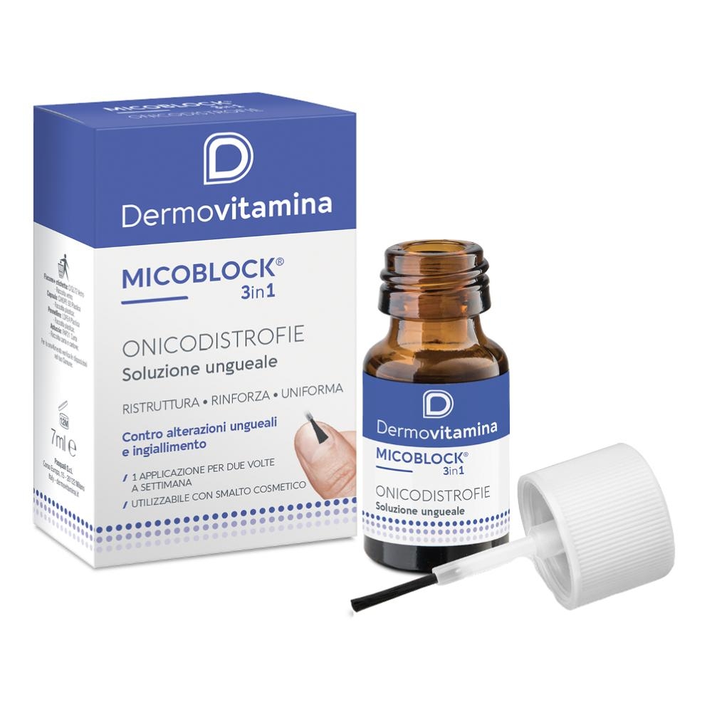 DERMOVITAMINA MICOBLOCK 3 IN 1 ONICODISTROFIE ALTERAZIONI UNGUEALI 7 ML