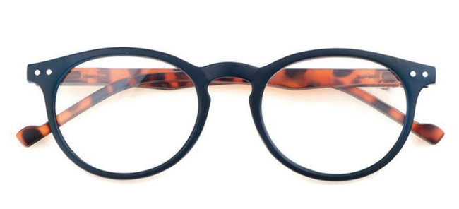 OCCHIALE DA LETTURA PREMONTATO VEDO & LEGGO BLU ASTE TARTARUGA +1,50