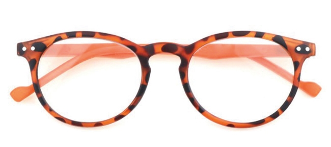 OCCHIALE DA LETTURA PREMONTATO VEDO & LEGGO TARTARUGA ASTE ARANCIONI +1,50