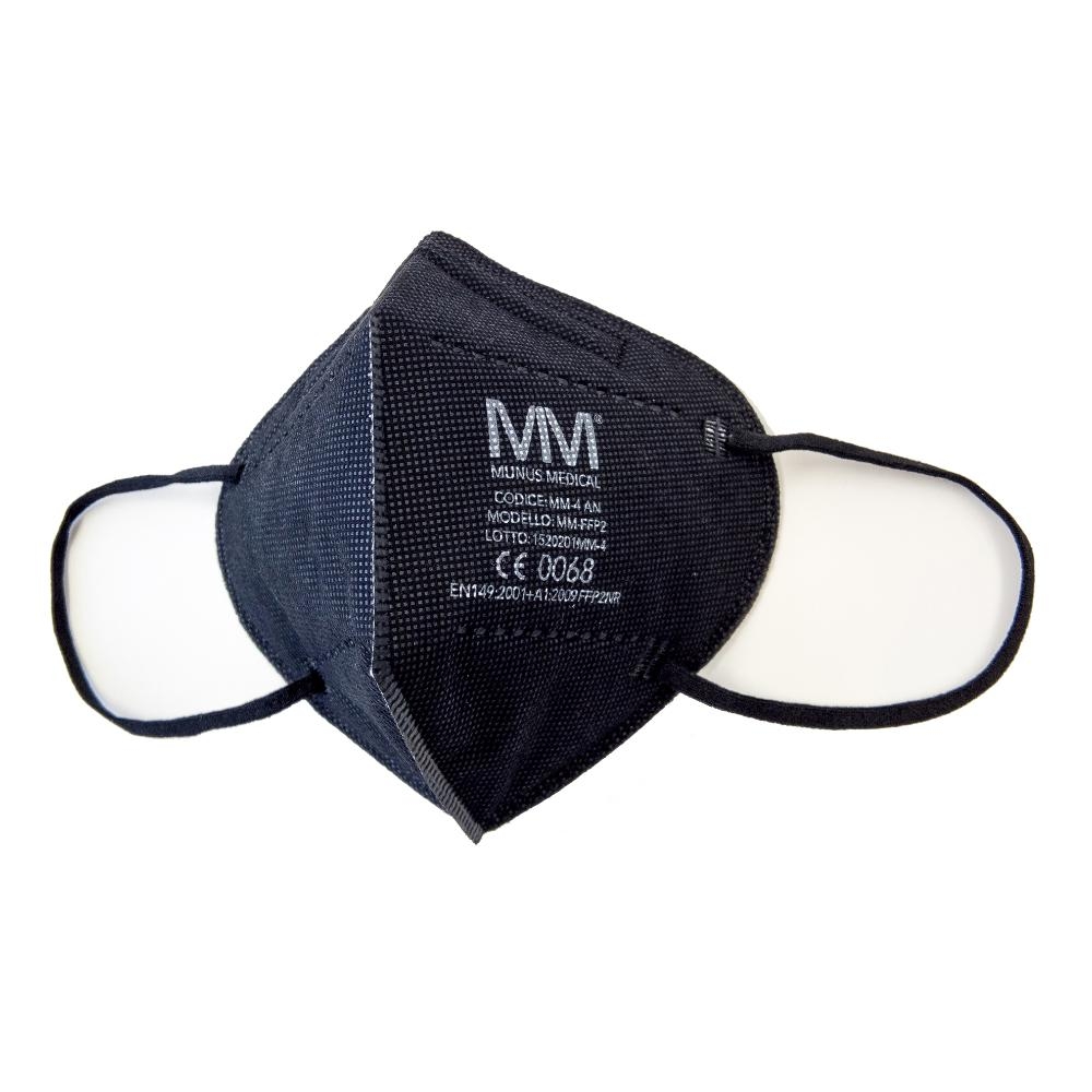 MUNUS MEDICAL RESPIRATORE FFP2 NR CLASSE III NERO