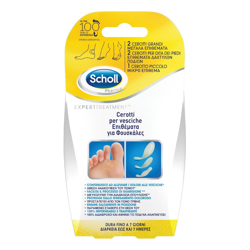 CEROTTO SCHOLL VESCICHE MISURE MISTE 2 GRANDI + 2 DITA PIEDI + 2 PICCOLO 6 PEZZI