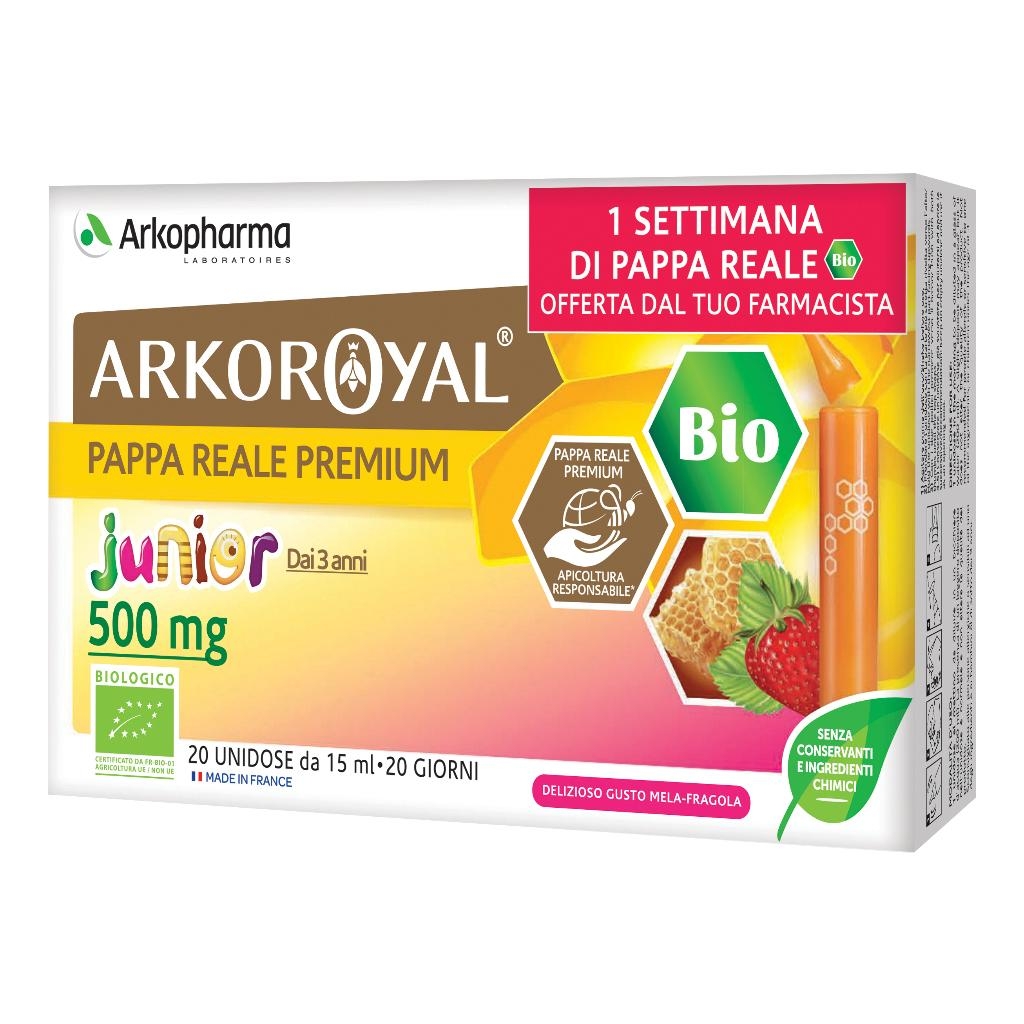 ARKOROYAL JUNIOR PAPPA REALE 500MG BIO 20 FIALOIDI PROMO