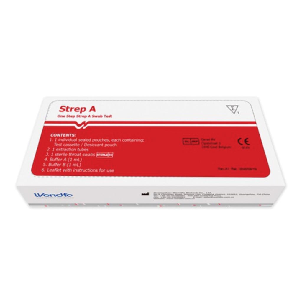 TEST AUTODIAGNOSTICO ONE STEP STREP A RILEVAZIONE QUALITATIVA ANTIGENI STREPTOCOCCO A IN TAMPONE FARINGEO 1 PEZZO