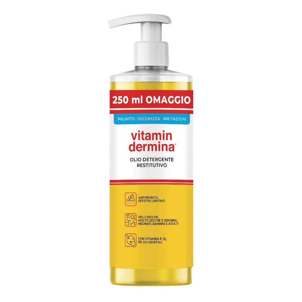 Vitamindermina Olio Detergente per Pelle Secca 750ml
