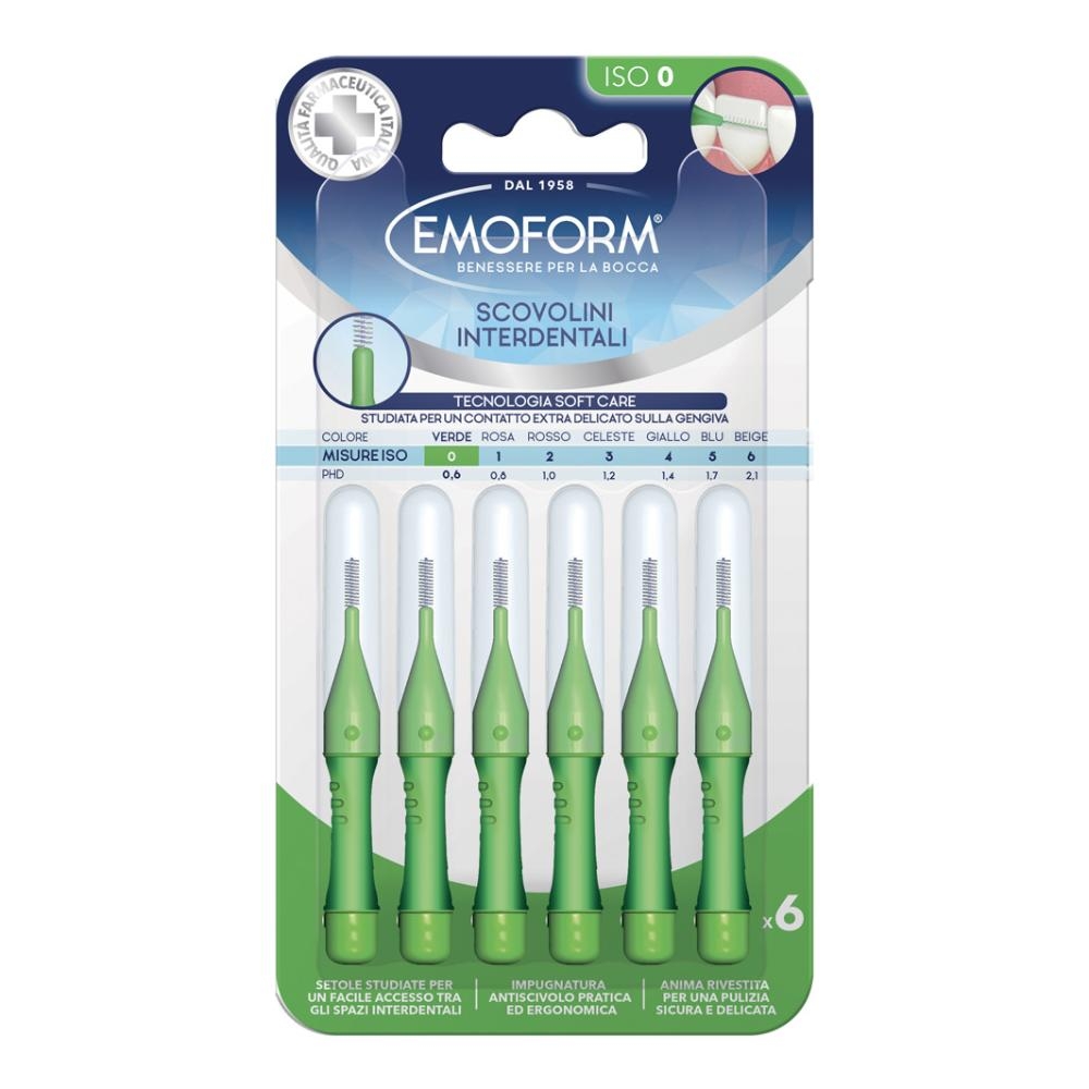 EMOFORM SCOVOLINO ISO 0 VERDE 6 PEZZI