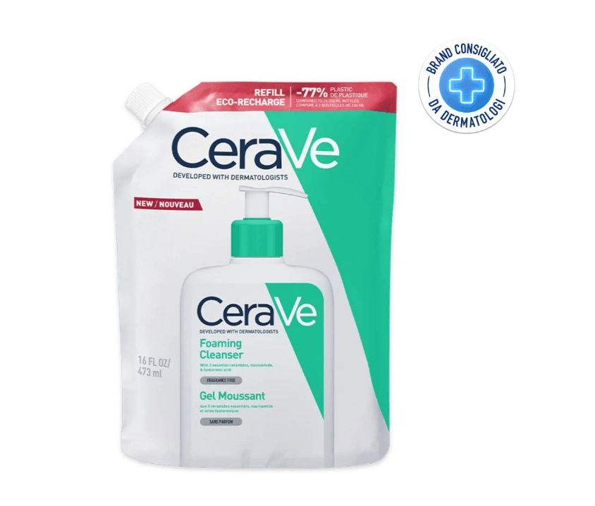CeraVe Ricarica Schiuma Detergente Viso Pelle Grassa Seboregolatrice, 473ml
