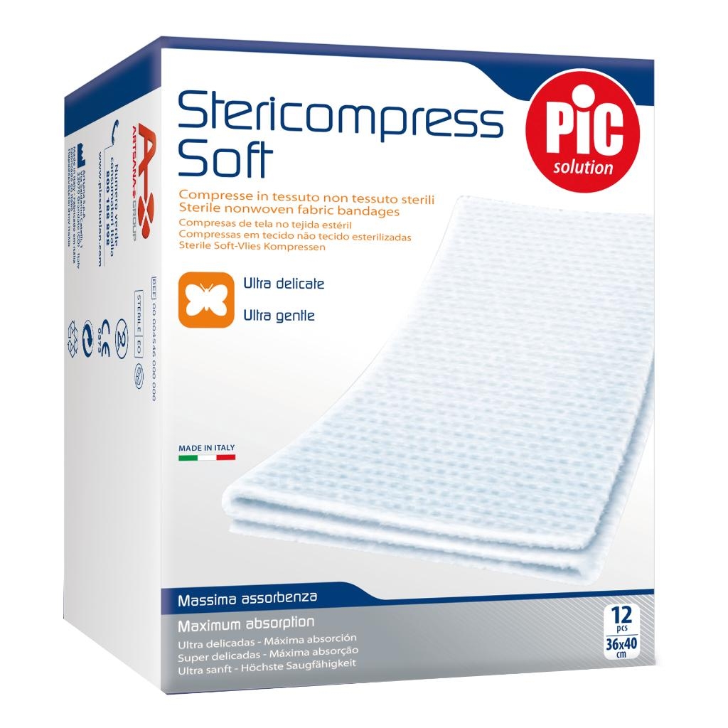 GARZA STERICOMPRESS SOFT XL TNT 36X40CM 12 PEZZI