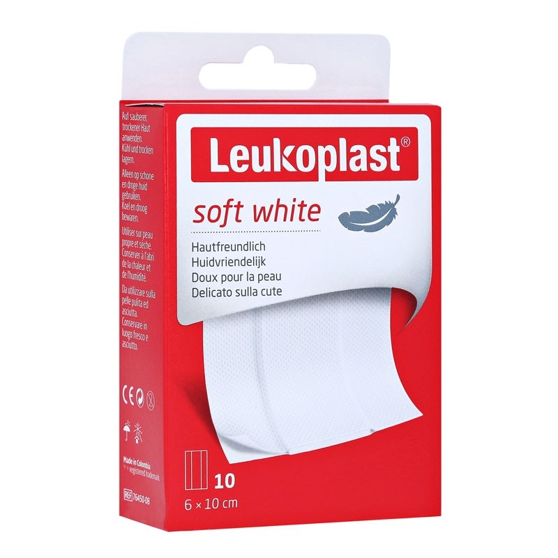 LEUKOPLAST SOFT WHITE 100 X 6 CM 10 PEZZI