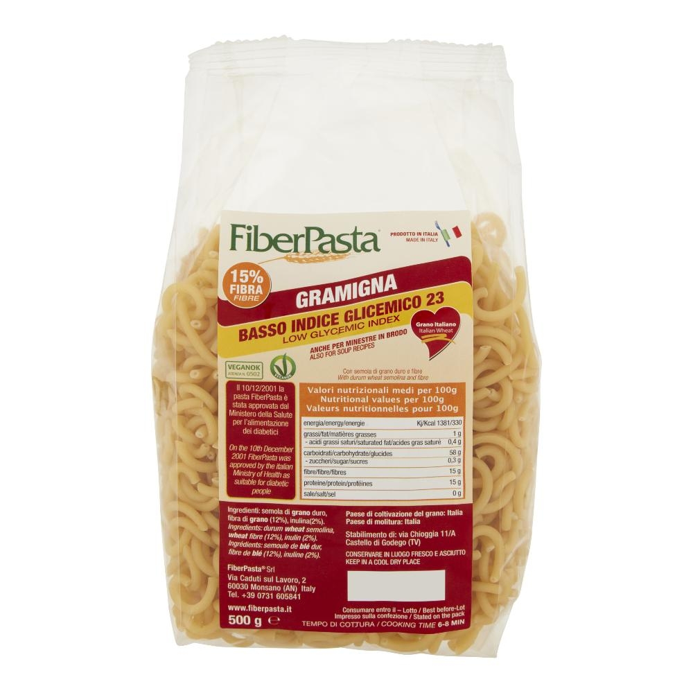 FIBERPASTA GRAMIGNA BASSO INDICE GLICEMICO 500 G