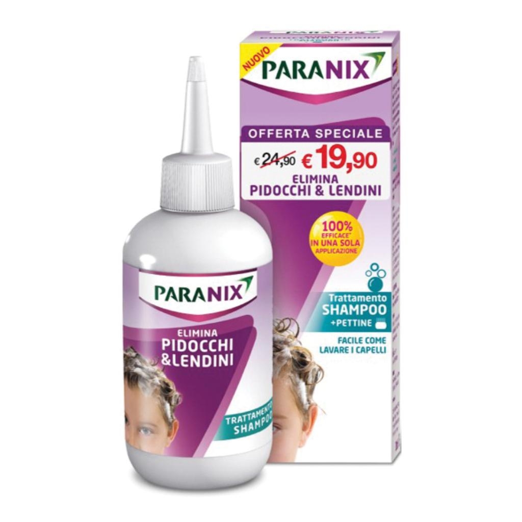 PARANIX SHAMPOO TRATTAMENTO REGOLAMENTO MDR TAGLIO PREZZO 200 ML