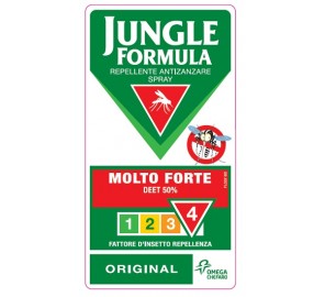 JUNGLE FORMULA Molto Forte Spray Antizanzare - Repellente Per Insetti Con Azione Protettiva Duratura 