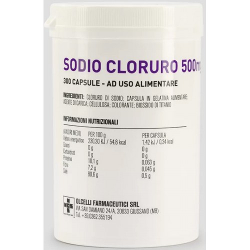 SODIO CLORURO 300CPS 500MG