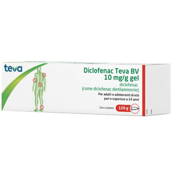 DICLOFENAC TEVA GEL120G 10MG/G